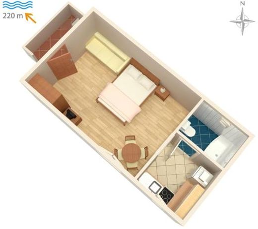 Apartments with a parking space Fazana - 7206