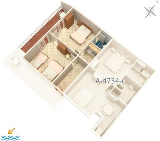 Apartment Podaca 4734b