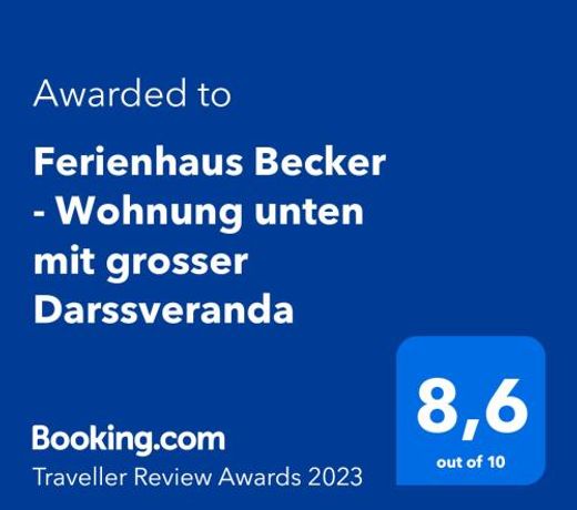 Ferienhaus Becker - Wohnung unten mit grosser Darssveranda