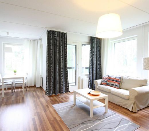 A cozy and efficient two-bedroom apartment near the Helsinki airport.