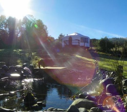 Yurt en Puyehue con tinaja