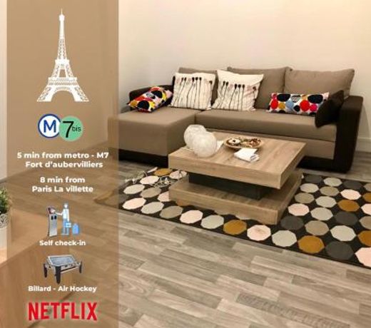 StayLib - Appart 55m2 Paris Aubervilliers