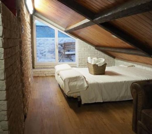 Tiny and cute apartment in the roof touching border