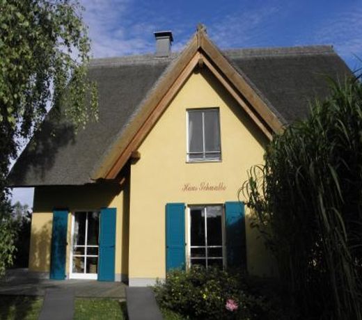 Reetdachhaus mit Schwimmteich in Krienke