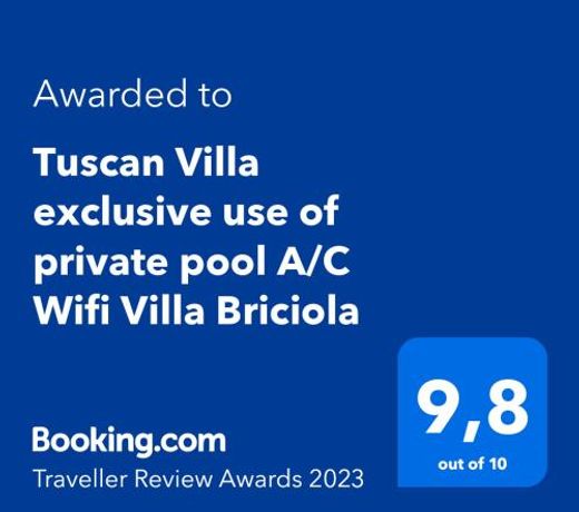 Tuscan Villa exclusive use of private pool A/C Wifi Villa Briciola