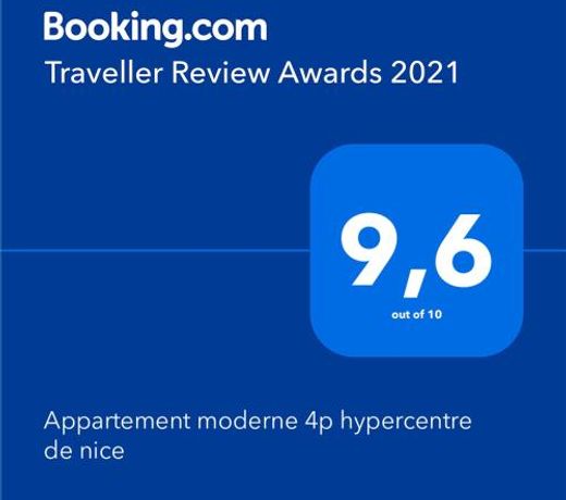 Appartement moderne 4p hypercentre de nice