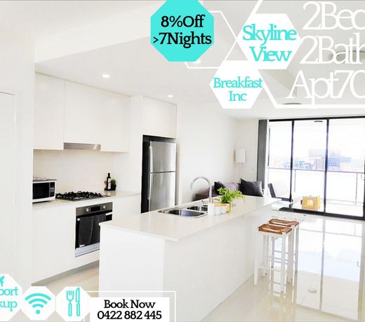 Stylish 2Bed 2Bath Apt -Breakfast + View Included!