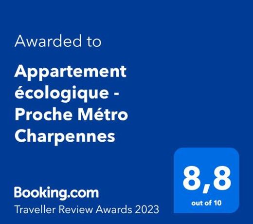 Appartement écologique - Proche Métro Charpennes