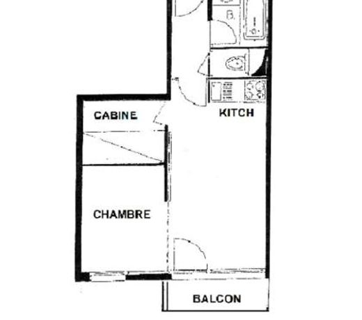 Studio Les Menuires, 1 piÃ¨ce, 4 personnes - FR-1-452-259
