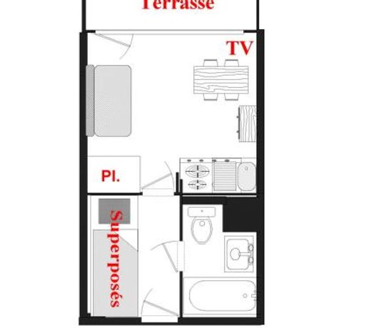Studio Notre-Dame-de-Bellecombe, 1 piÃ¨ce, 4 personnes - FR-1-505-11