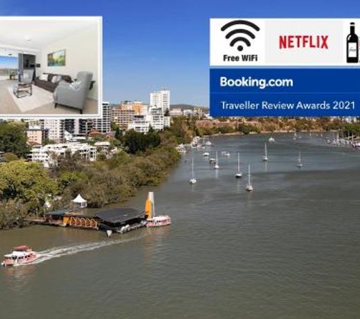 Amazing River View - 3 Bedroom Apartment - Brisbane CBD - Netflix - Fast Wifi - Carpark