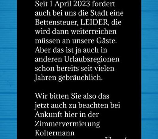 Zimmervermietung Koltermann