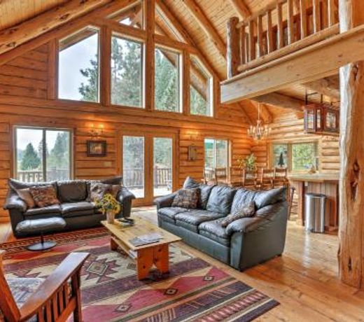 Log Home on 40 Private Acres By Mt Shasta Ski Park