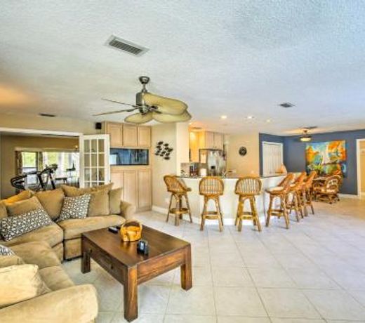 Tropical Apollo Beach House with Heated Pool and Dock!