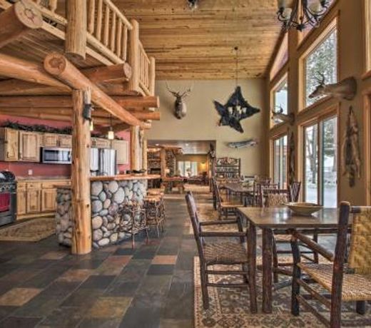 Expansive Ruth Lake Home with Dock, Firepit and Beach!