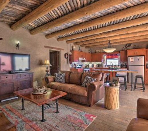 Adobe Home in Taos Area with Mtn View and Courtyard!