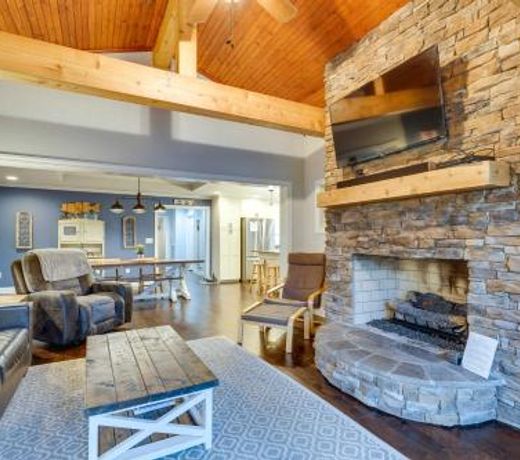 Lakefront Butler Home with Hot Tub, Fire Pit and Dock!