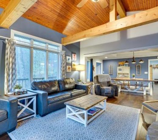Lakefront Butler Home with Hot Tub, Fire Pit and Dock!