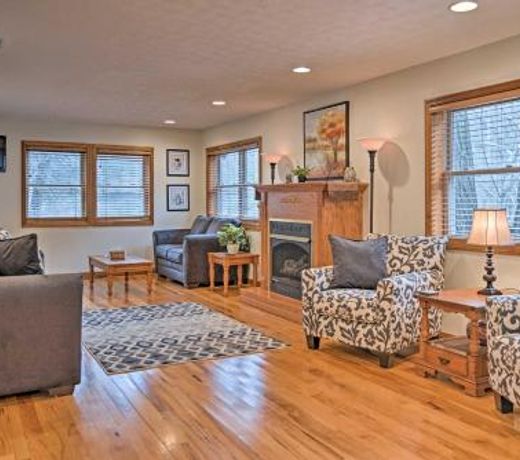 Riverfront Elkins Home with Fireplace and Deck!