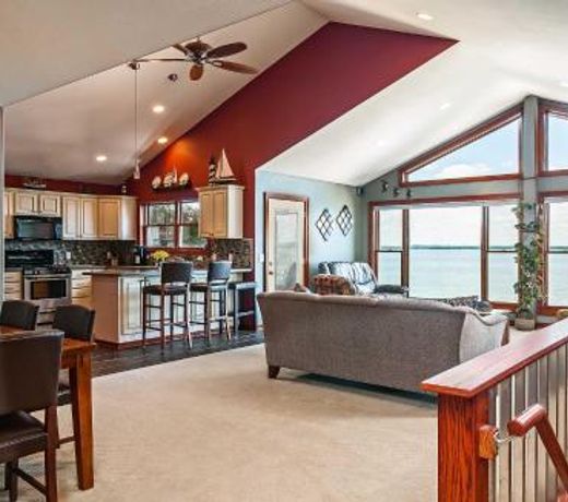 Spacious Edgerton Home with Private Beach and Views!