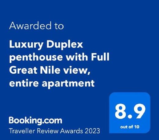 Luxury Duplex penthouse with Full Great Nile view, entire apartment
