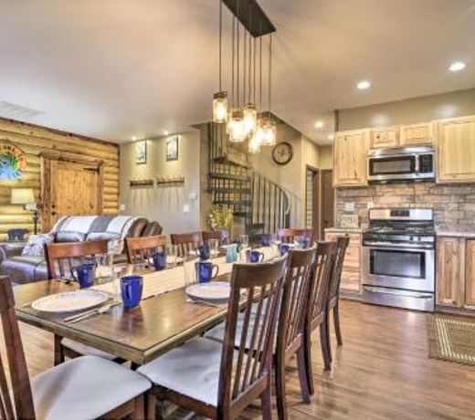 Stylish Creekside Cabin with Fire Pit Near Wineries!