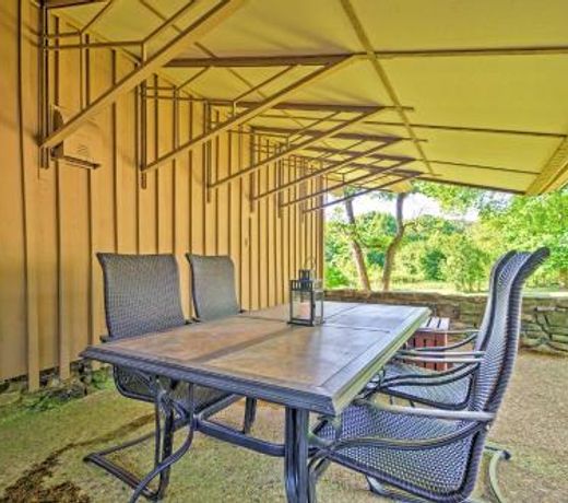 Mid-Century Modern Cottage with Fire Pit and Deck