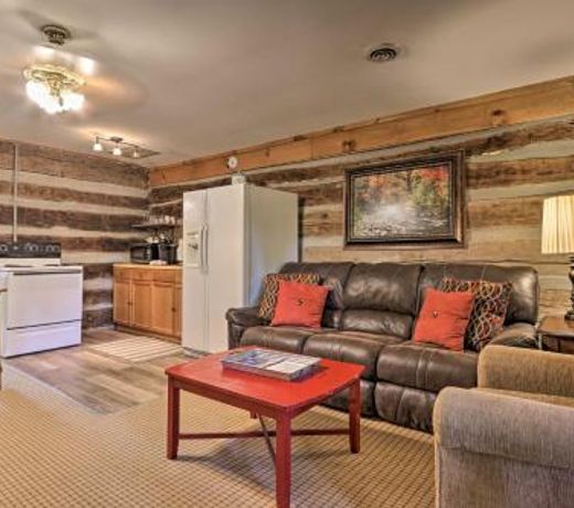 Smoky Mtn Retreat on River with Fire Pit and Deck