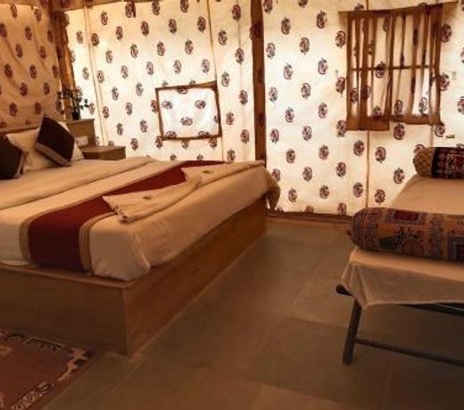 golden sandstone hotel desert Safari camp