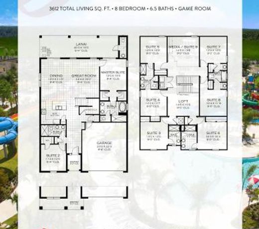 Striking Home with Games & Outdoor Kitchen near Disney - 7742F