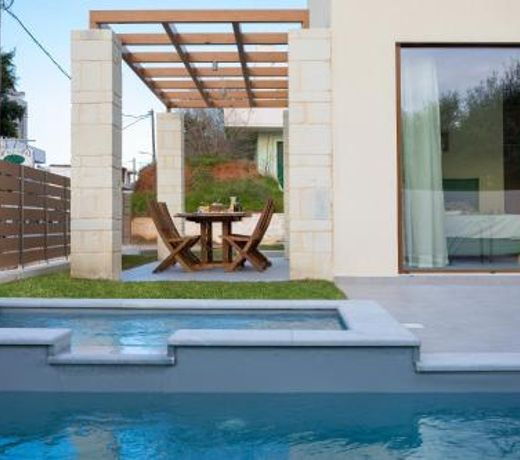 New Villa Panoera in Popular Location, Total Privacy in Agia Marina, 300m from Beach in Chania