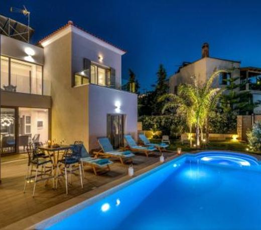 Luxury Villa Crete Villa Marina Mare 4 Bedroom Private Pool Sauna Chania