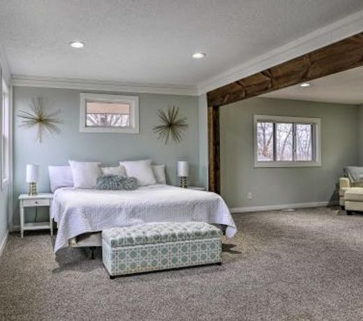 Chic Chaska Retreat with Deck Overlooking Dtwn!