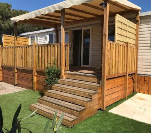 Mobil Home camping Mar Estang bord de plage