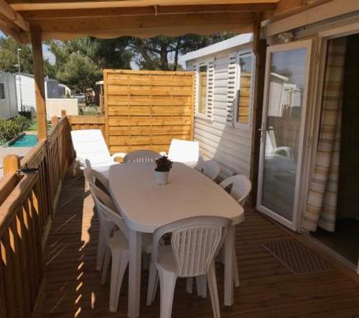 Mobil Home camping Mar Estang bord de plage