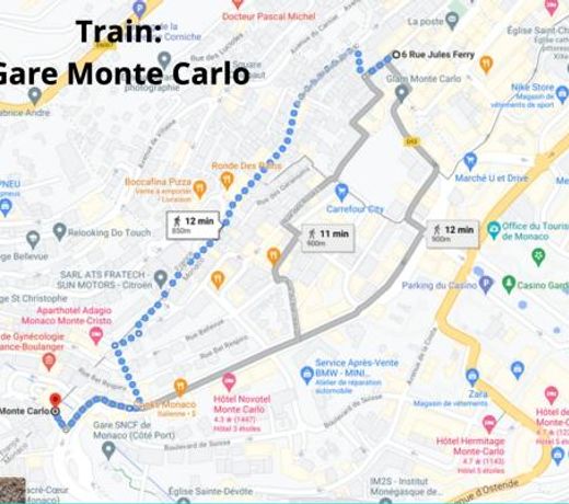 Centre de Beausoleil, climatisé, Wifi, terrasse.