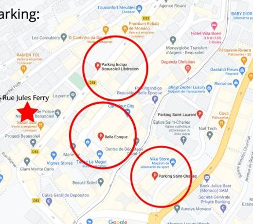 Centre de Beausoleil, climatisé, Wifi, terrasse.