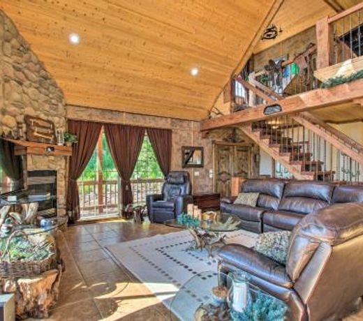 Spacious Fish Haven Cabin with Game Room and Deck!
