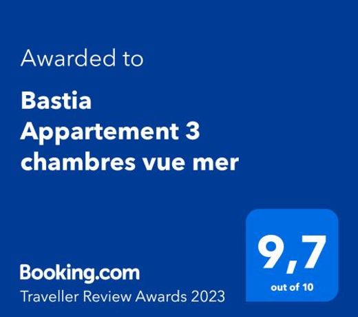 Bastia Appartement 3 chambres vue mer