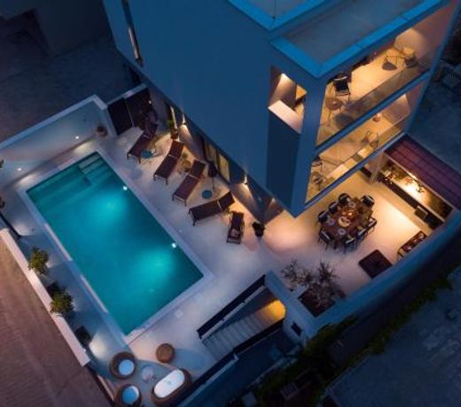 Brand new! Seaview villa Mila with 4 en-suite bedrooms, private pool, Finnish sauna, Treadmill, sandy beach 250m