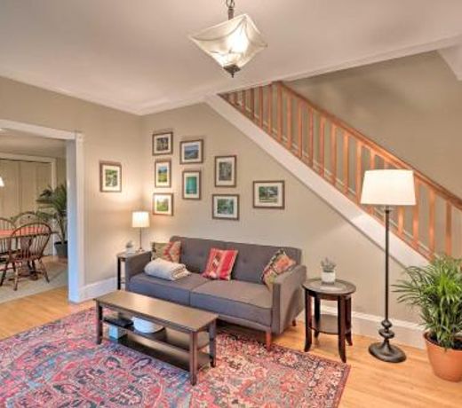 Charming Abode with Patio Walk to Town and River