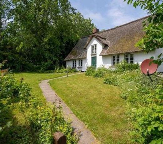 The stylishly restored and thatched holiday home is located on a terp