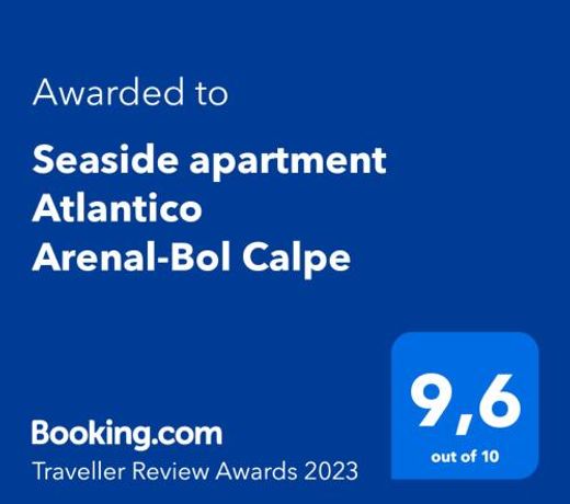 Seaside apartment Atlantico Arenal-Bol Calpe