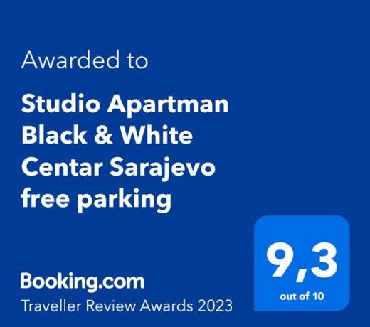 Studio Apartman Black & White Centar Sarajevo free parking