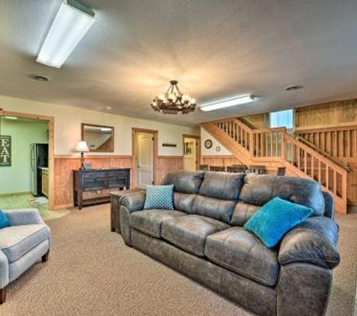 Rustic Getaway with Indoor Pool, Fire Pit and Backyard