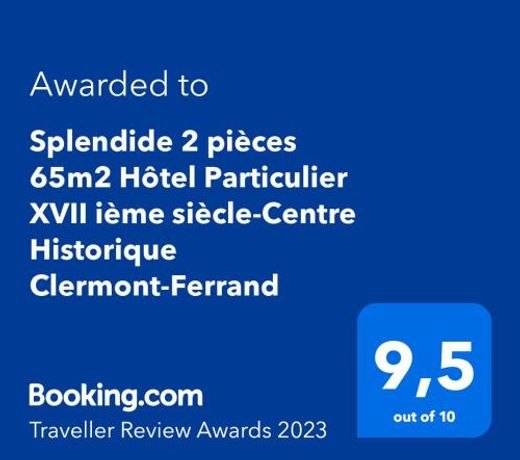 Splendide 2 piÃ¨ces 65m2 HÃ´tel Particulier XVII iÃ¨me siÃ¨cle-Centre Historique Clermont-Ferrand
