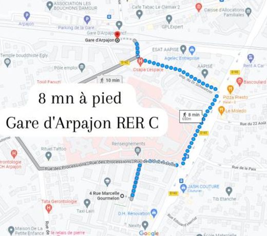 Tout equipe, 8mn Ã  pied RER C Paris - Dourdan, Centre Hospitalier et Centre Ville