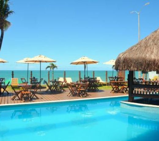 Na praia - Elegance 402 Luxo - Lateral vista mar