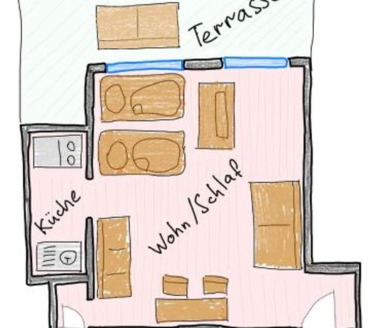 Central apartment with Terrace and a free parking