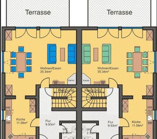 Ruhiges Landhaus Krienke - Doppelhaus mit Sauna & Kamin